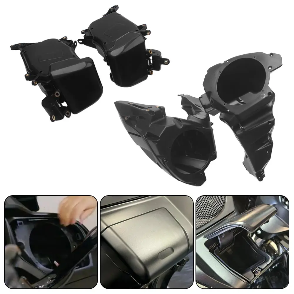1 Pair Inner Fairing Speaker Covers And Storage Glove Box Fits For Harley Road Glide Cvo St Cvo/Se 2023–2026 Abs Plastic Black