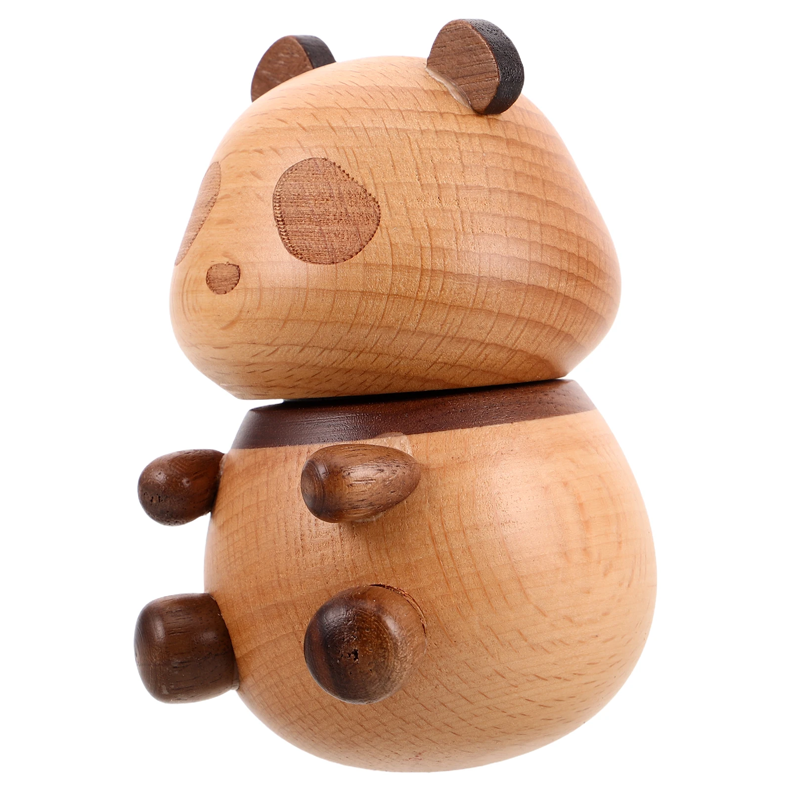 

Cute Panda Toothpick Holder Wooden Dispenser Large Capacity Storage Box Kitchen Bar Accessories Bamboo Style Finish