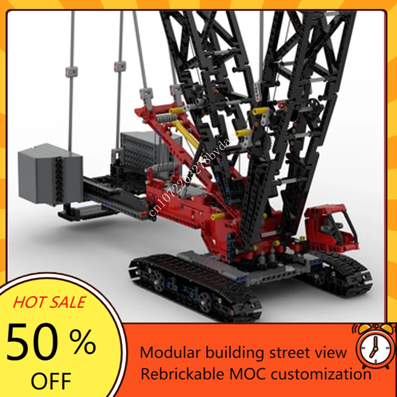 2879PCS High-Tech Mechanical MOC MLC300 VPC Crawler Crane Model Building Blocks Technical Bricks DIY Creative Assembly Toy Gifts