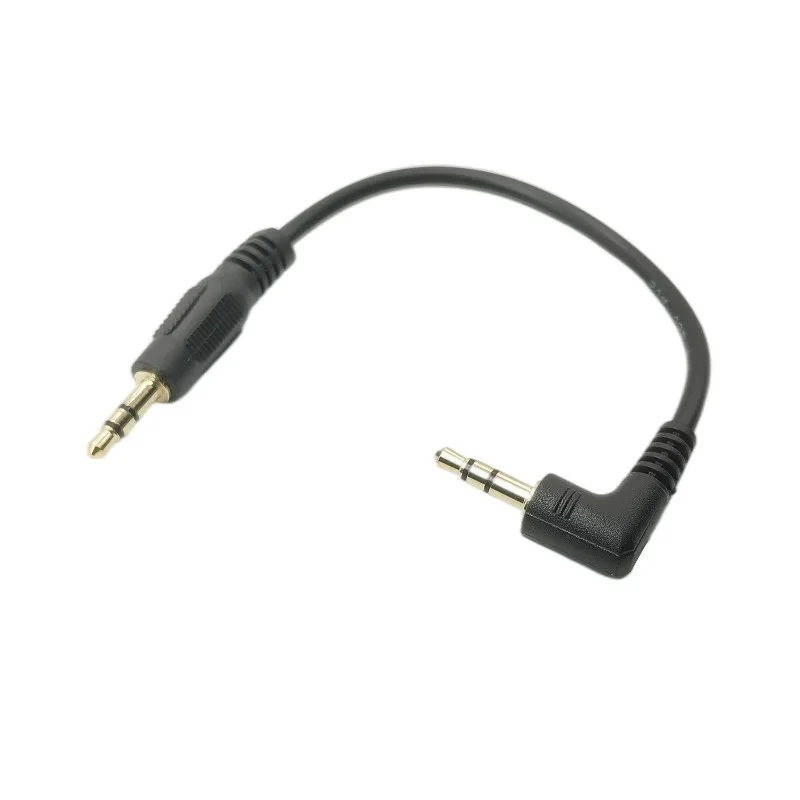 3.5mm w kształcie L 90 stopni z męskiego na męskie przedłużacz słuchawkowy Audio przystosowuje się do telefonu komórkowego MP3 w samochodzie 0.25M