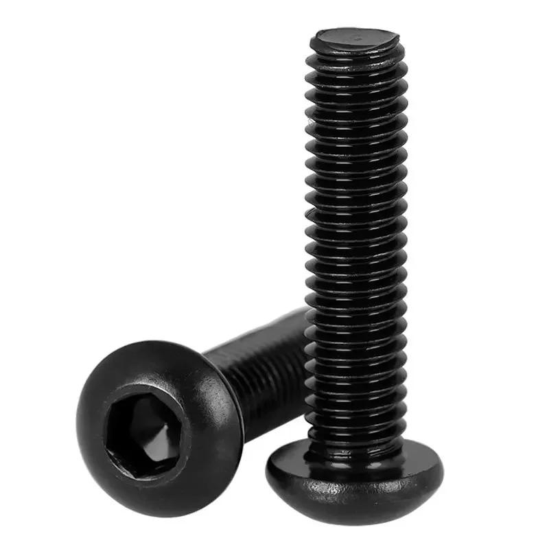 M3 M3*5 M3x5 M3*6 M3x6 M3*8 M3x8 Black 304 Stainless Steel Head Bolt Inner Screw Round Hexagon Socket Pan SS Button DIN7380 Hex