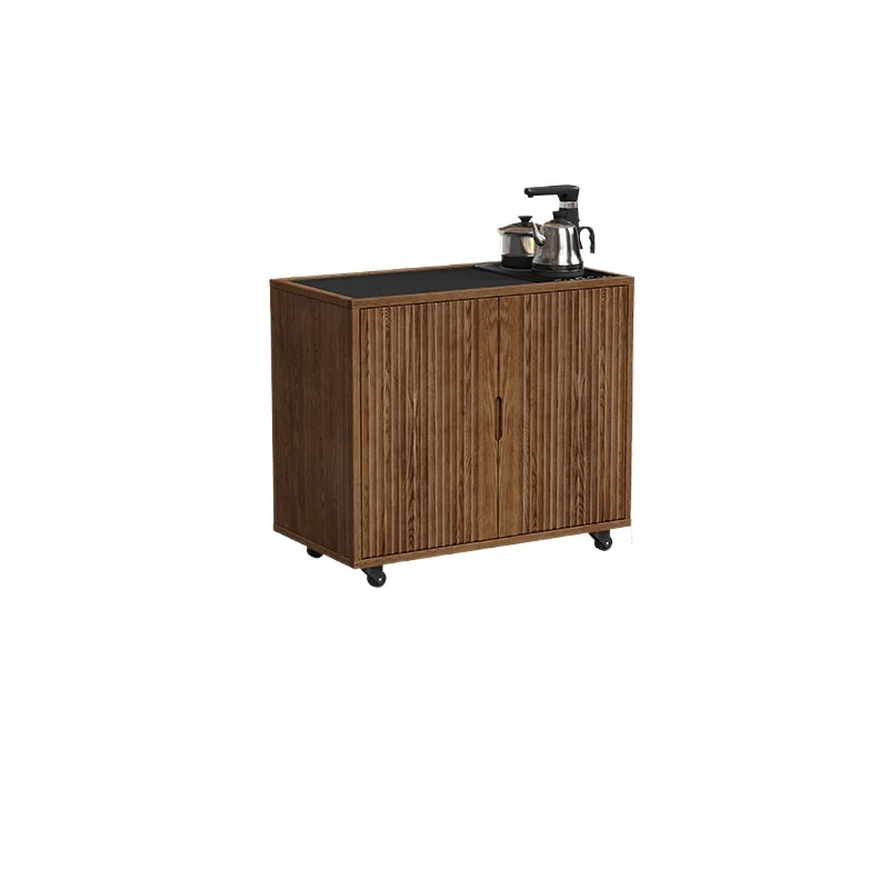 

CX solid wood tea cabinet Nordic mobile side sofa, kettle integrated tea table