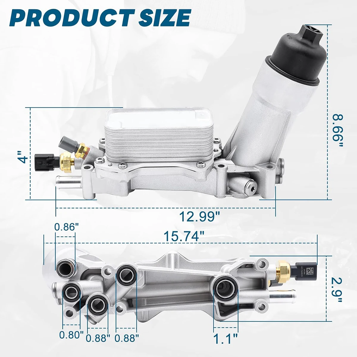 68105583AF Engine Oil Cooler For Dodge Charger Challenger Journey For Jeep Wrangler Ram 1500 2500 3500 Chrysler 200 300 3.6L V6 - Image 6