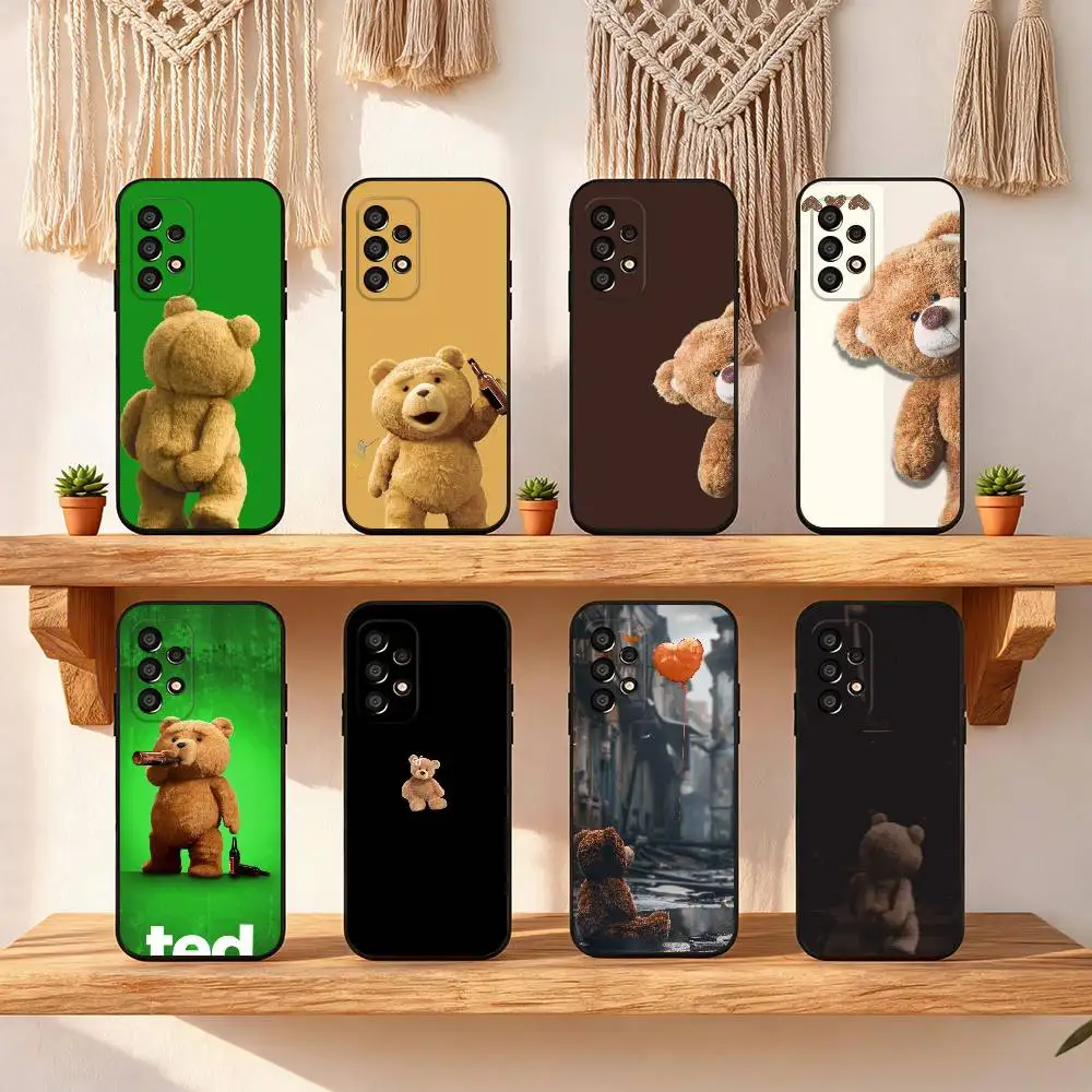 Funny Cartoon Bear For Samsung Galaxy S25 FE S24 S23 S22 S21 S20 S10 S10E Ultra Plus FE Note 20 Ultra Plus Cover