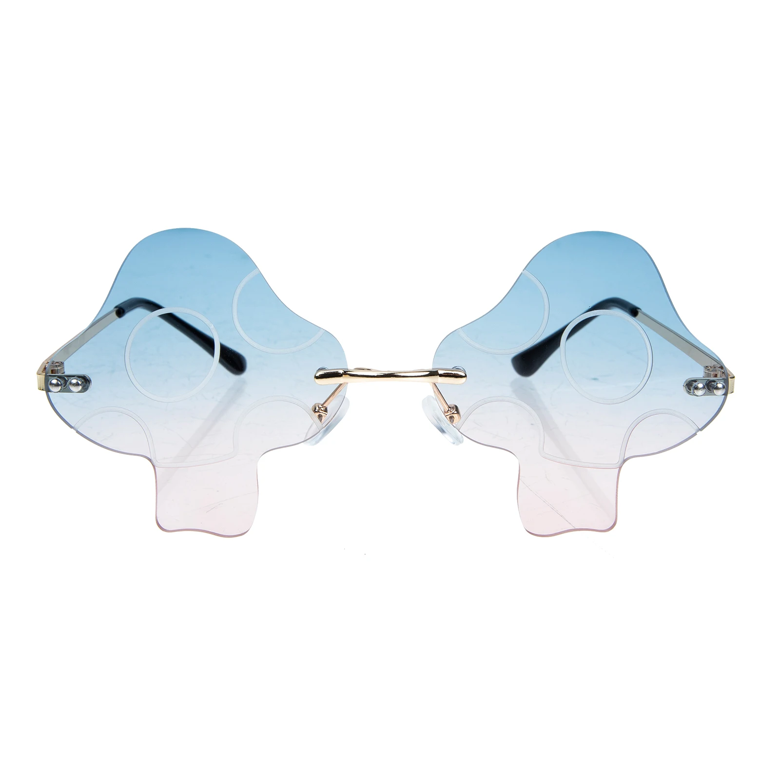 

Mushroom Sunglasses Unique Frameless Chic Personalized Eyewear for Party Festival Stage Durable Strong Creative Design Bright