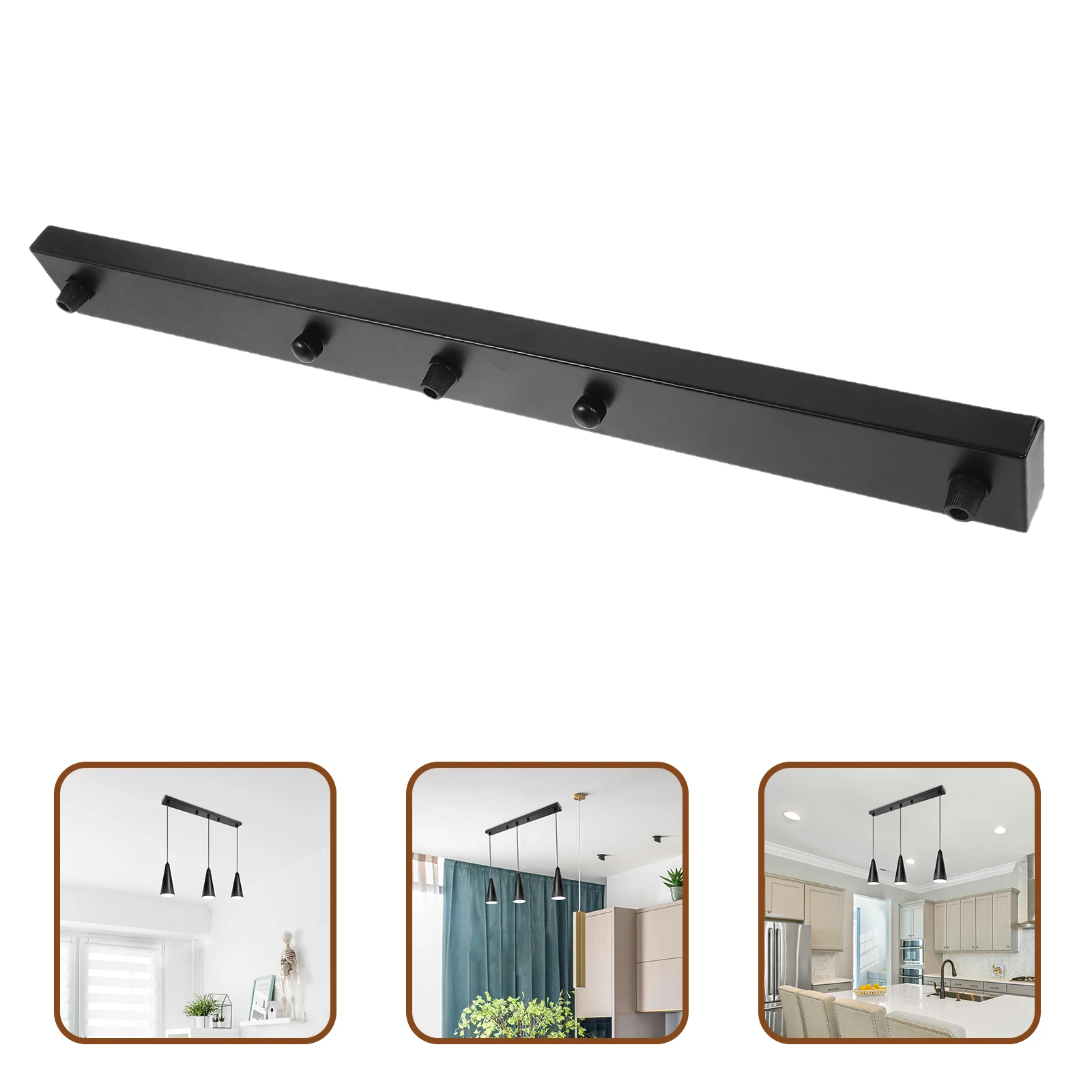 

Long Strip Iron Ceiling Light Base Durable Easy Clean Ceiling Cover Plate Canopy Light Fixture Mounting Plate Pendant Kit