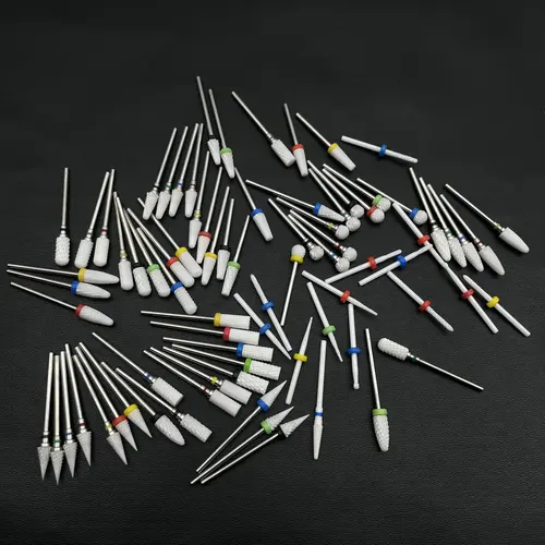 Imagen 2 del producto Brocas de cerámica para uñas, 1 piezas, cortador rotativo, aparato de limpieza para manicura, accesorios para máquina de fresado de uñas, herramientas de Gel para uñas