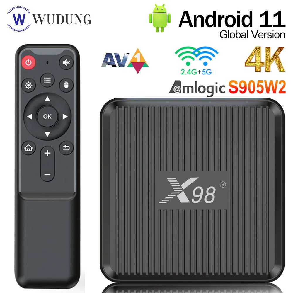 

ТВ-приставка X98Q Smart TV Box на Android с процессором Amlogic S905W2, двухдиапазонным Wi-Fi 2.4G и 5.8G, HDR10+, поддержкой 4K HD, медиаплеер, 2 ГБ ОЗУ, 16 ГБ ПЗУ, поддержка H.265 и AV1.