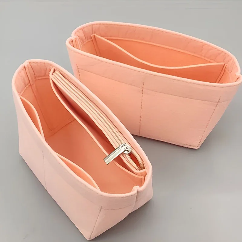 Bolsa de inserción de tela de fieltro para Longchamp LE PLIAGE CUIR, bolsa con asa superior, organizador XS, eslinga de maquillaje, organizador de