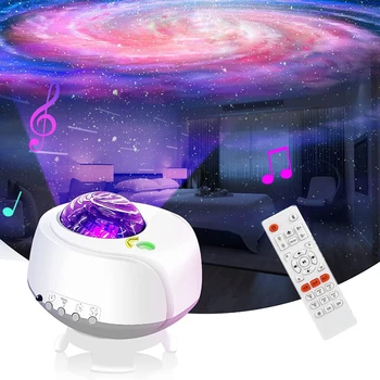 Aurora yıldızlı projektör gece lambası Galaxy projektör Bluetooth müzik projektör LED lamba çocuklar için yatak odası dekor ev hediyeler
