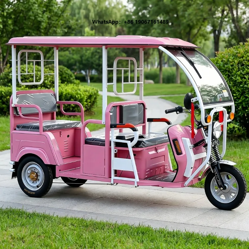 Electric Sightseeing 3 Wheel Tricycle 60V 1000W for Hotel Tourist Transport No Battery