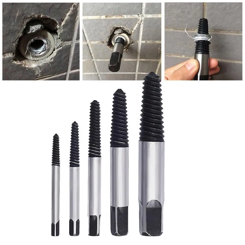 Broken Screw Extractor Kits Portable Lightweight Simple Solution Without Damaging Items Completely Remove Home Furnishings