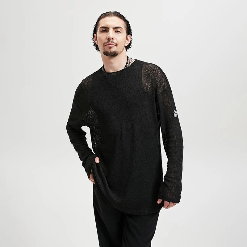 2026 Latin Dance Performance Costumes For Men Loose Long Sleeved Practice Clothes Chacha Adult Male Latin Dance Tops DQS18758