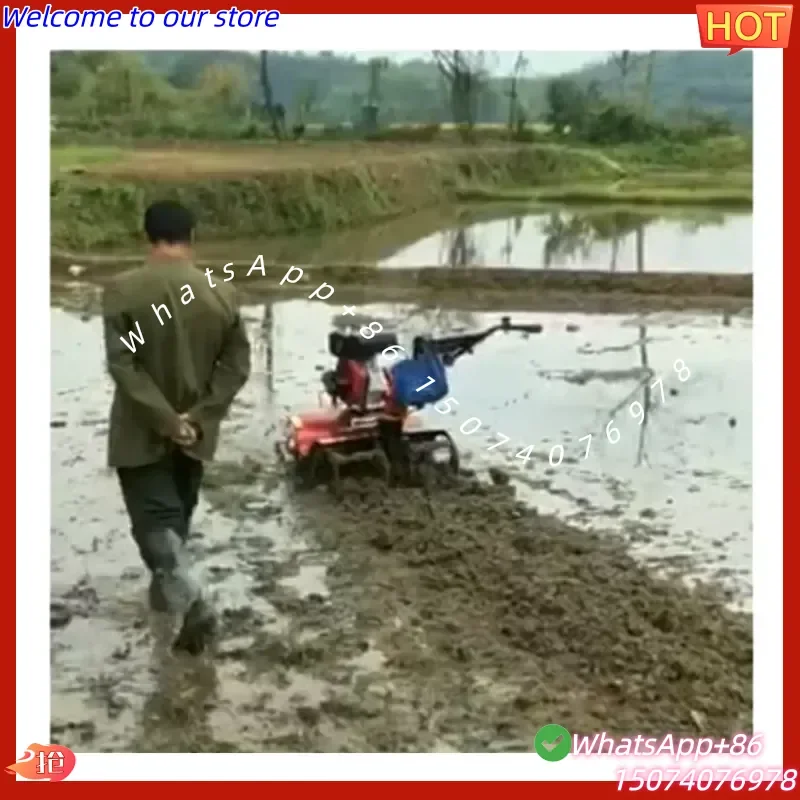 2026 7HP Power Weeder Rotary Tiller for Paddy Fields