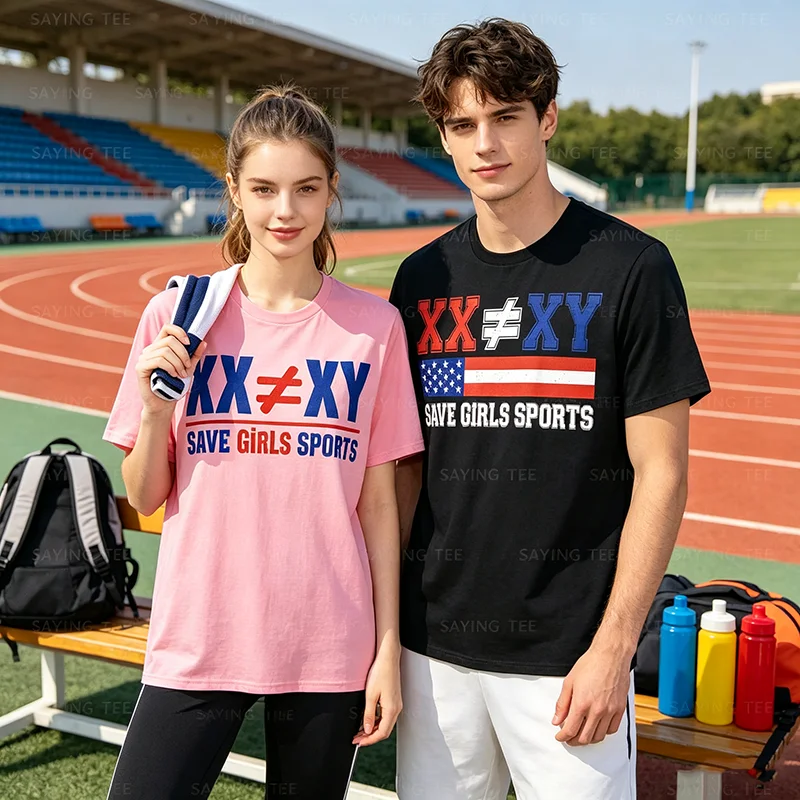 Y2k Mädchen Mode Sportbekleidung, Persönlichkeits-T-Shirt mit sarkastischem Spruch, XX ist nicht gleich XY T-Shirt, lustiges Sport-Top für Mädchen. – Detail 3