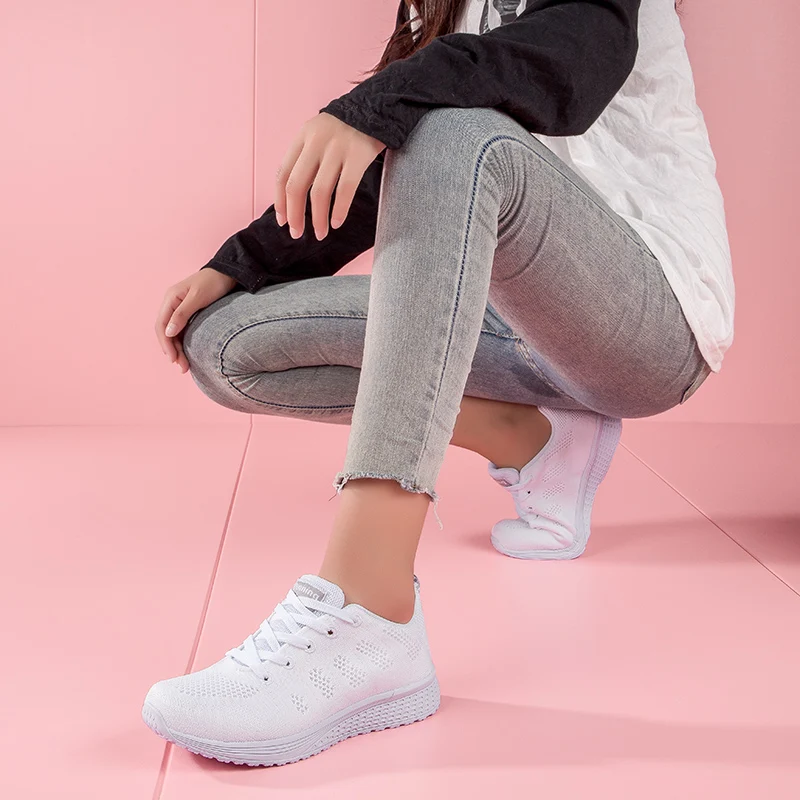 Women Sport Shoes Fashion Platform Sneakers Ladies Spring Summer Flats Running Shoes for Women Casual Shoes Mesh Jogging Tennis