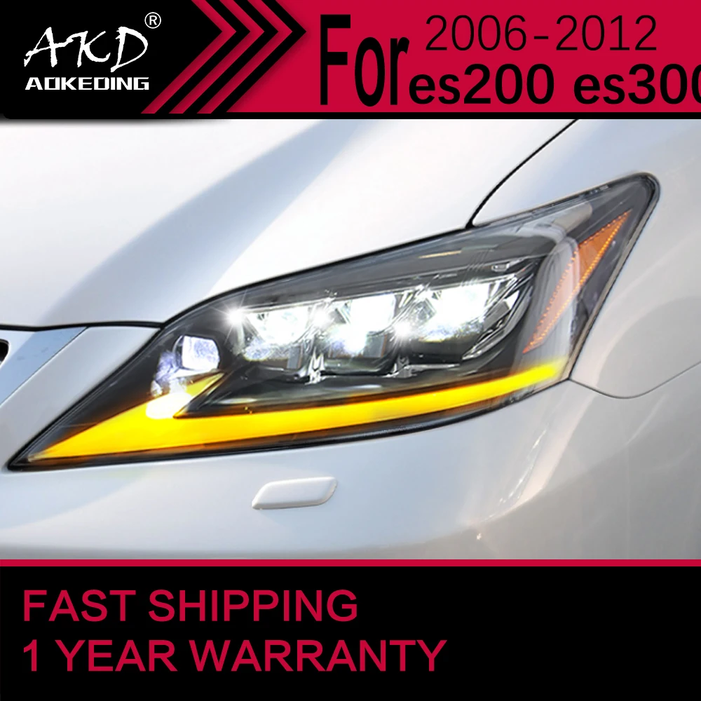 Car Lights for Lexus ES ES200 ES240 ES260LED Headlight 2006-2012 ES300 ES350 Lamp Drl Projector Lens Automotive Accessories