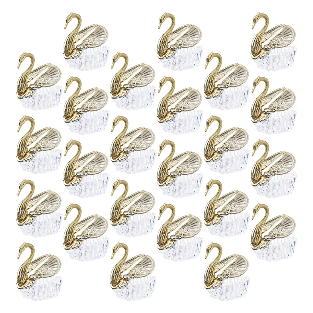 

24 Pcs Boxes Wedding Candy Ceremony Decorations Containers Bracket Golden Acrylic Bride