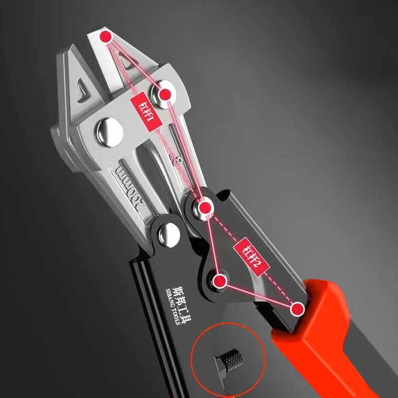 8" Mini-Bolzenschneider Multitool Stahlseilschneider Bolzenschneider Drahtseilklemme Zange Arbeitsersparnisschere Multifunktionale Schneideschere – Detail 5