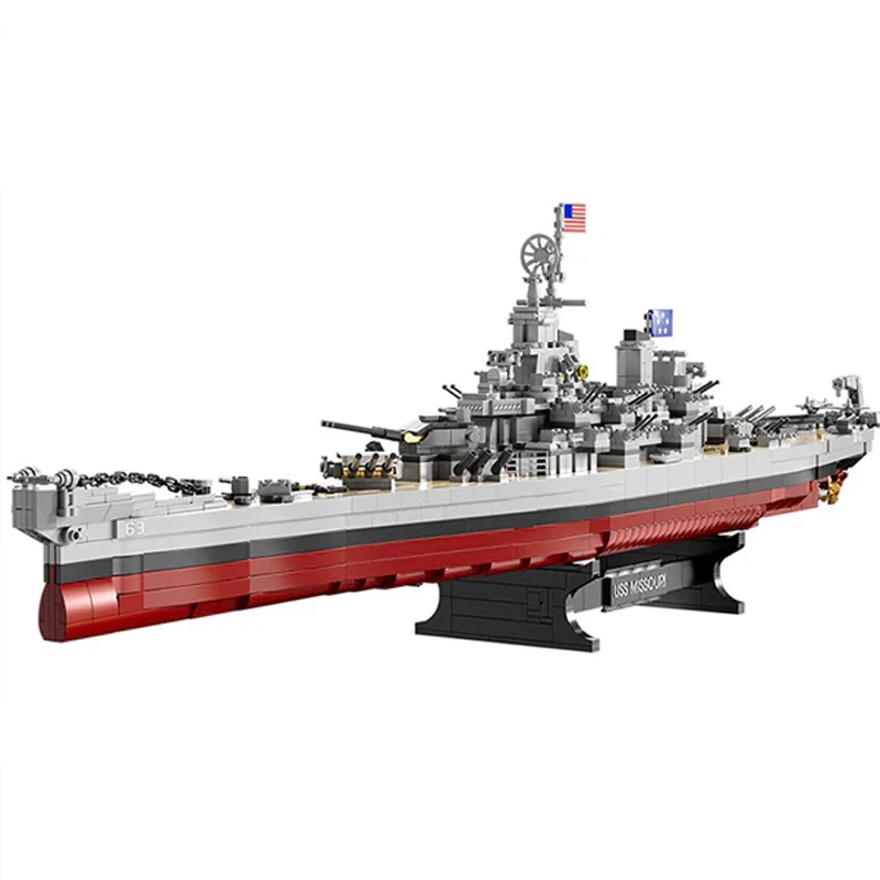 

Военный WW2 Бонкор Миссури, строительные блоки, военные корабли США, модель круизера, коллекция кирпичей, игрушки для мальчиков, подарок для взрослых и детей