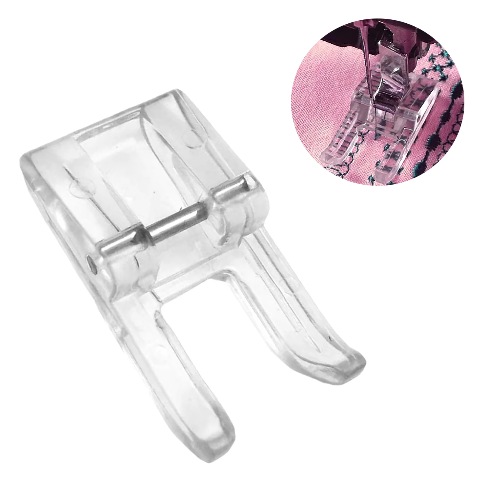 P60794W Clear Open Toe Embroidery Presser Foot For Singer Brother Juki Babylock Low Shank Snap On Sewing Machine Accessories