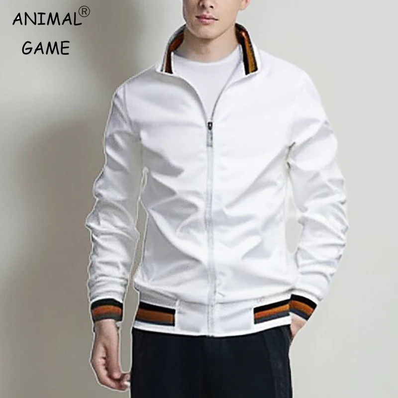 

New Men's Stand Collar Sweatwear Casual Zipper Jacket Outdoor Sports Windbreaker Solid Color Coat for Men Waterproof Bomber