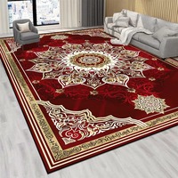 Persian Luxury Retro Red Carpet Living Room Large Size Non-slip Coffee Tables Mat Home Decoration Bedroom Lounge Rug Tapis Salon