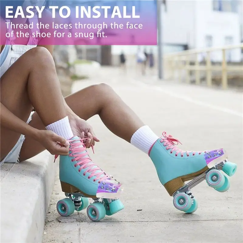 New Arrival Fashion 4Pcs Skate Toe Guards Vegan Faux PVC Roller Skate Toe Caps Shoe Shield Toe Protector Roller Skates Sport Acc
