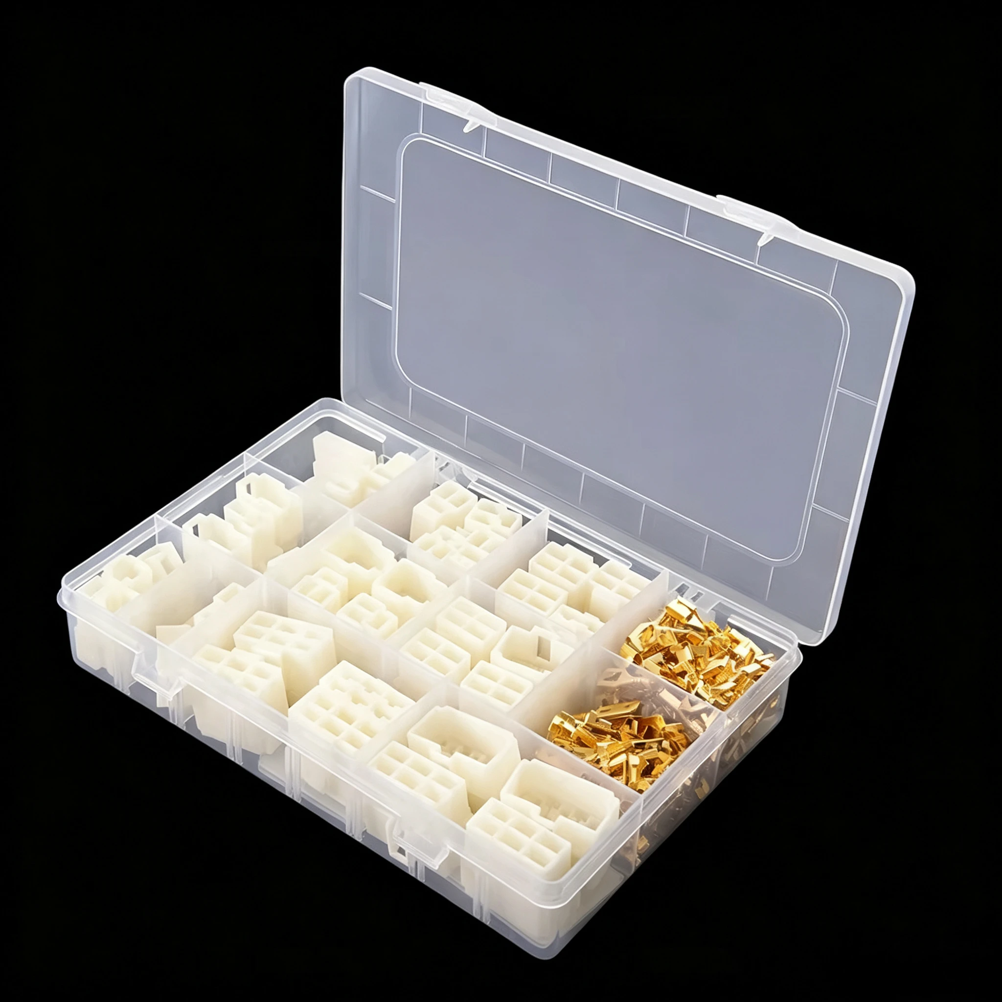 6.3 mm 1‑6Pin Automotive Quick‑Disconnect Connector Kit with Male & Female Housings and Brass Crimp Terminals