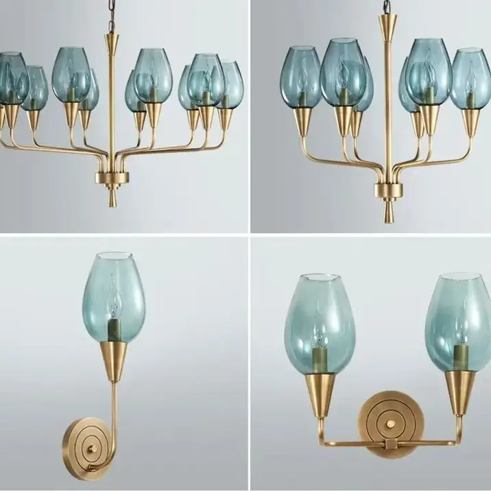 Modern Chandelier Living Room Restaurant Lamp High Quality Hotel Guest Room Bedroom Glass Lamp