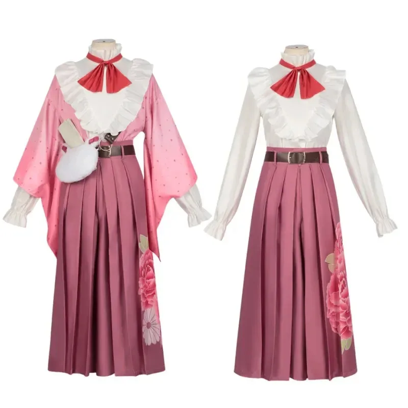 جديد أنيمي كامادو نيكوزو كيمونو للنساء فتاة حفلة الهالوين تأثيري حلي مرحلة الأداء موحدة مع شعر مستعار