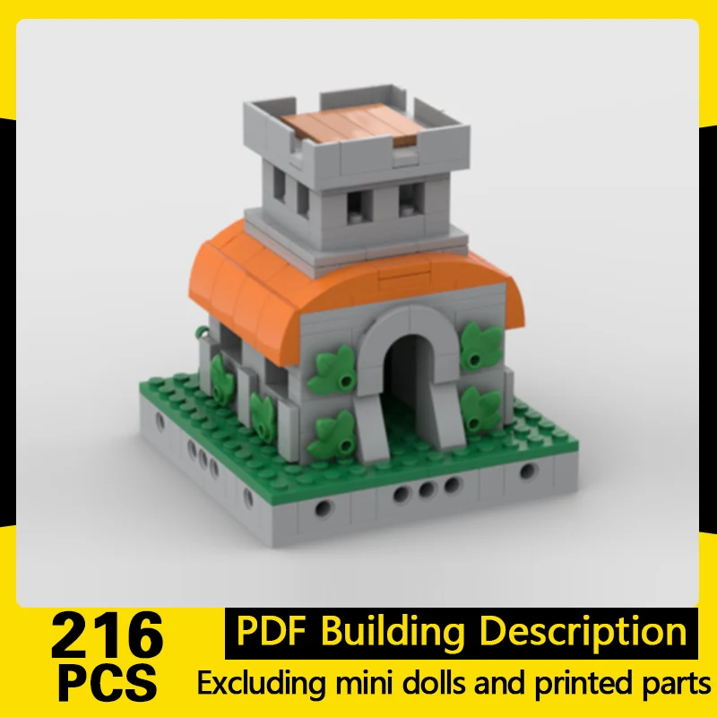 

Medieval Castle Model MOC Building Bricks Small Town Hall Modular Technology Gifts Holiday Assemble Children Toys Suit