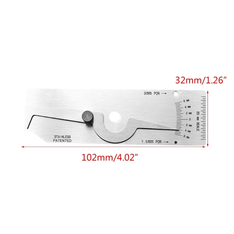 Woodworking Home Undercut Gauge Single-Weld Gauge-Inch/Metric Size Welding Gauge Gage-Weld Biting Inspection-Gage Dropship