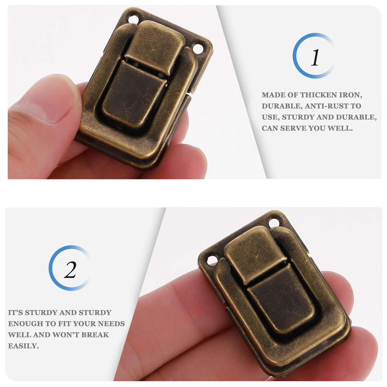 

30 Pcs Gift Box Buckle Lock Metal Latch Case Latches Hardware Vintage Hasp Iron Retro Hasps Man