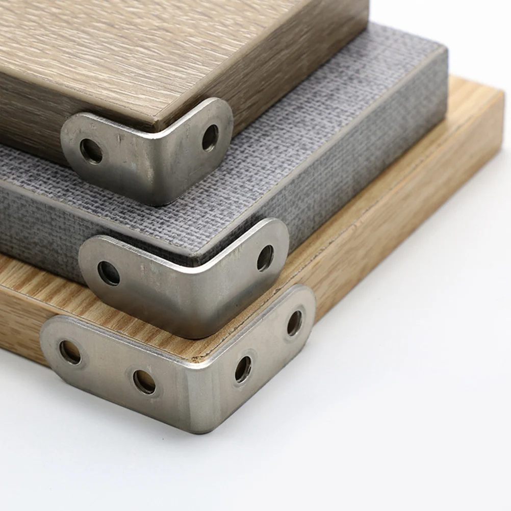 

12Pcs Rust Proof L Shape Stainless Steel Corner Brackets for Furniture Strengthening Desk Chair Cabinet Wardrobe Fixing