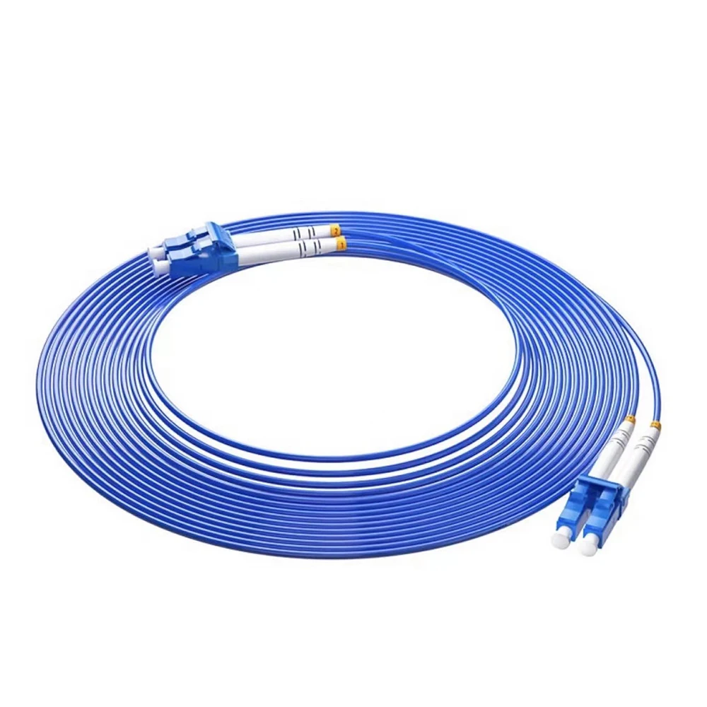 LC UPC to LC UPC Armored 3.0mm Fiber Optic Patch Cable 1/2/3/5M Indoor G657A1 Duplex OS2 Single Mode Fiber Patch Jumper Cable