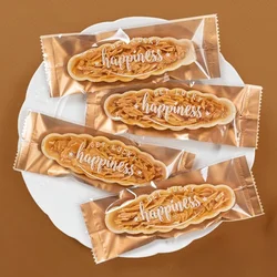 100pcs Plastic Candy Bags Valentine's Day Favors Handmade Nougat Cookies Baking Packaging Bag Party Gift Wrapping Decorations