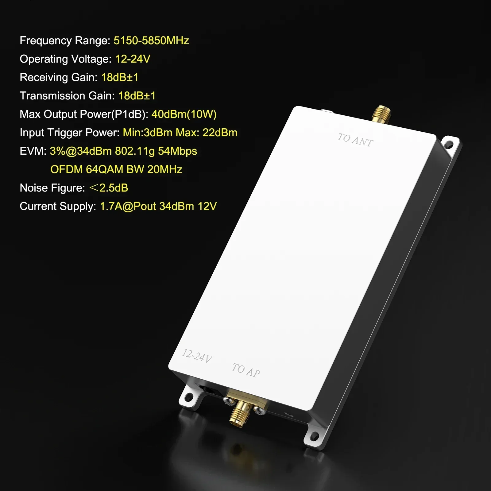 EDUP EP-AB026 10W 5.8Ghz Long Range Wifi Plug and Play Wifi  Extender Repeater