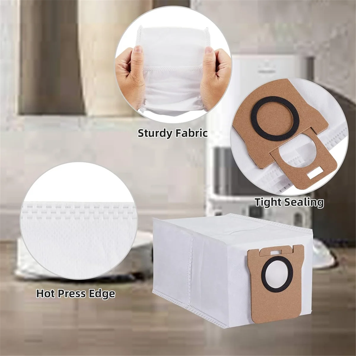 Le nouveau 8 pièces de rechange pièces de rechange sac à poussière pour Bot L30 Ultra Robot aspirateur poubelle sac à poussière sac sale