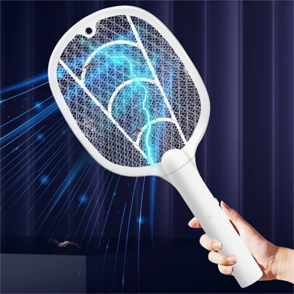 

USB Electric Shock Mosquito Lamp Portable Handheld USB Charging Fly Swatter Electric Shock Triple-Layer Mesh Lamp Home Tools