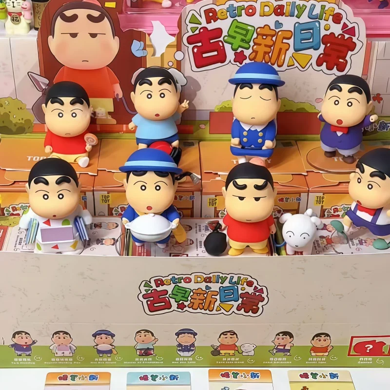 

Новый оригинальный Toptoy Crayon Shin-Chan Ретро повседневная серия слепая коробка мультяшная кавайная кукла настольное украшение новогодняя игрушка в подарок