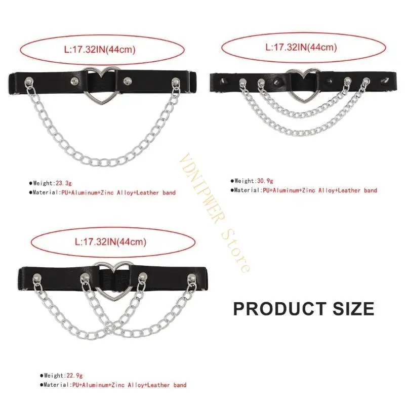トレンディなホロウアウトハートレッグチェーンPUレザーフリンジフェイスチングチェーン女性ミュージックフェスティバルとコスプレパーティーD08Eに最適