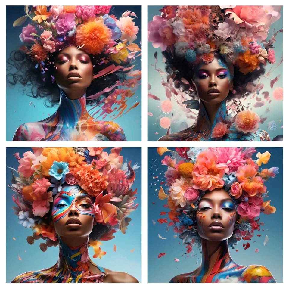 5d Diamant Malerei neue Serie afrikanische Blume Frau Schmetterling komplettes Set DIY voller Diamant Mosaik Stickerei Kunst Wohnkultur