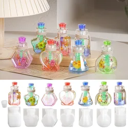 DIY Epoxy Resin Drift Bottle Mold Heart Shaped Wishing Bottle Light Bulb Night Light Aromatherapy Bottle Quicksand Silicone Mold