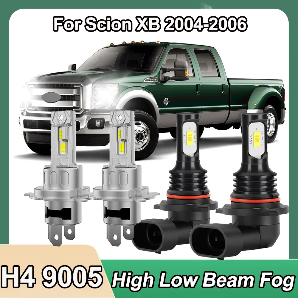 

For Scion XB 2004-2006 H4 High/Low beam LED Headlights 9005 LED Fog Light bulbs DC12V-24V 12000LM 3570 CSP Auto lamp