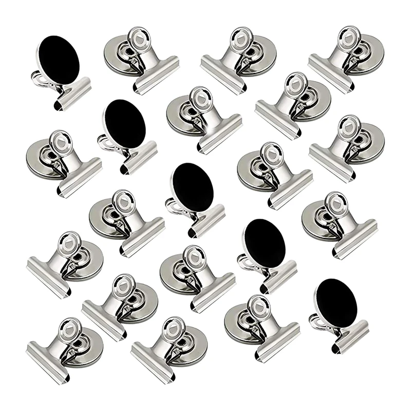 

50Pcs Fridge Magnetic Clips, Scratch-Free Refrigerator Magnet Clips, Binder Clips Paper Clamps, Whiteboard Magnets Clips