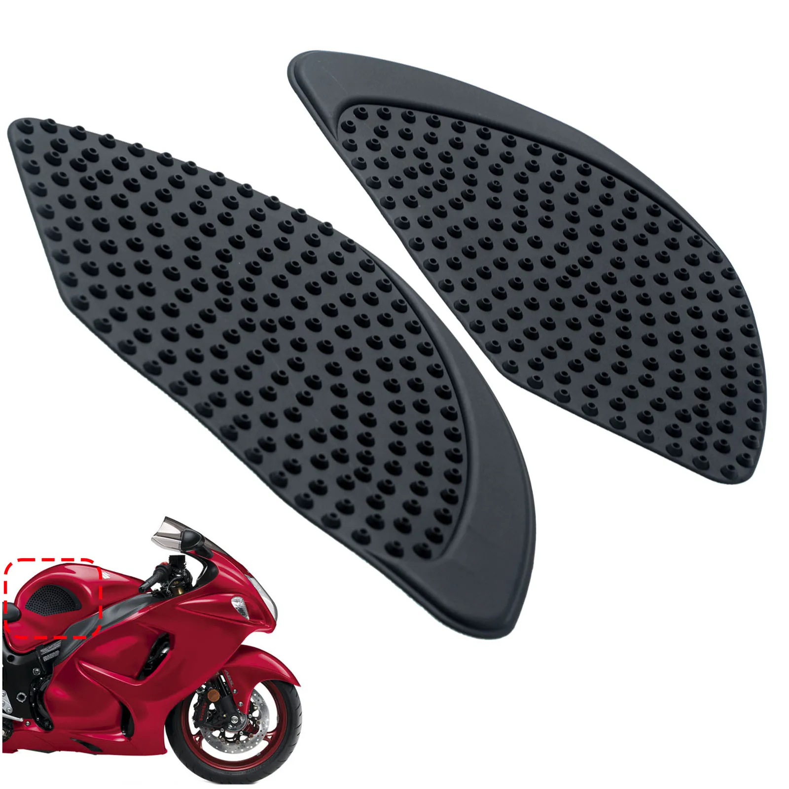 

for suzuki hayabusa gsx-1300r gsx 1300 r 2008-19 Motorcycle Gas Tank Slip Side Knee Fuel Tank Anti Slip Grip Silicone Pad