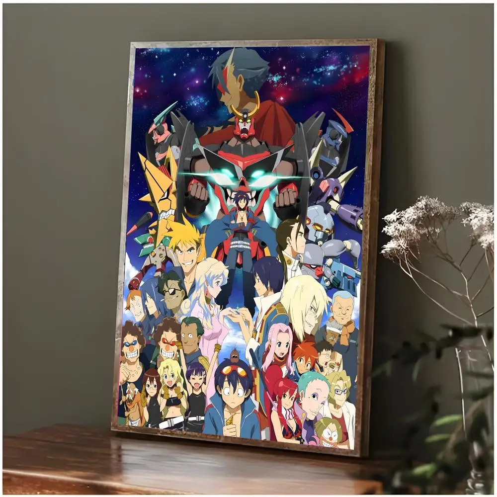 Energetic Anime T-Tengen Toppa Gurren Lagann Poster Modern Wall Art Bedroom Living Room Print Unframed