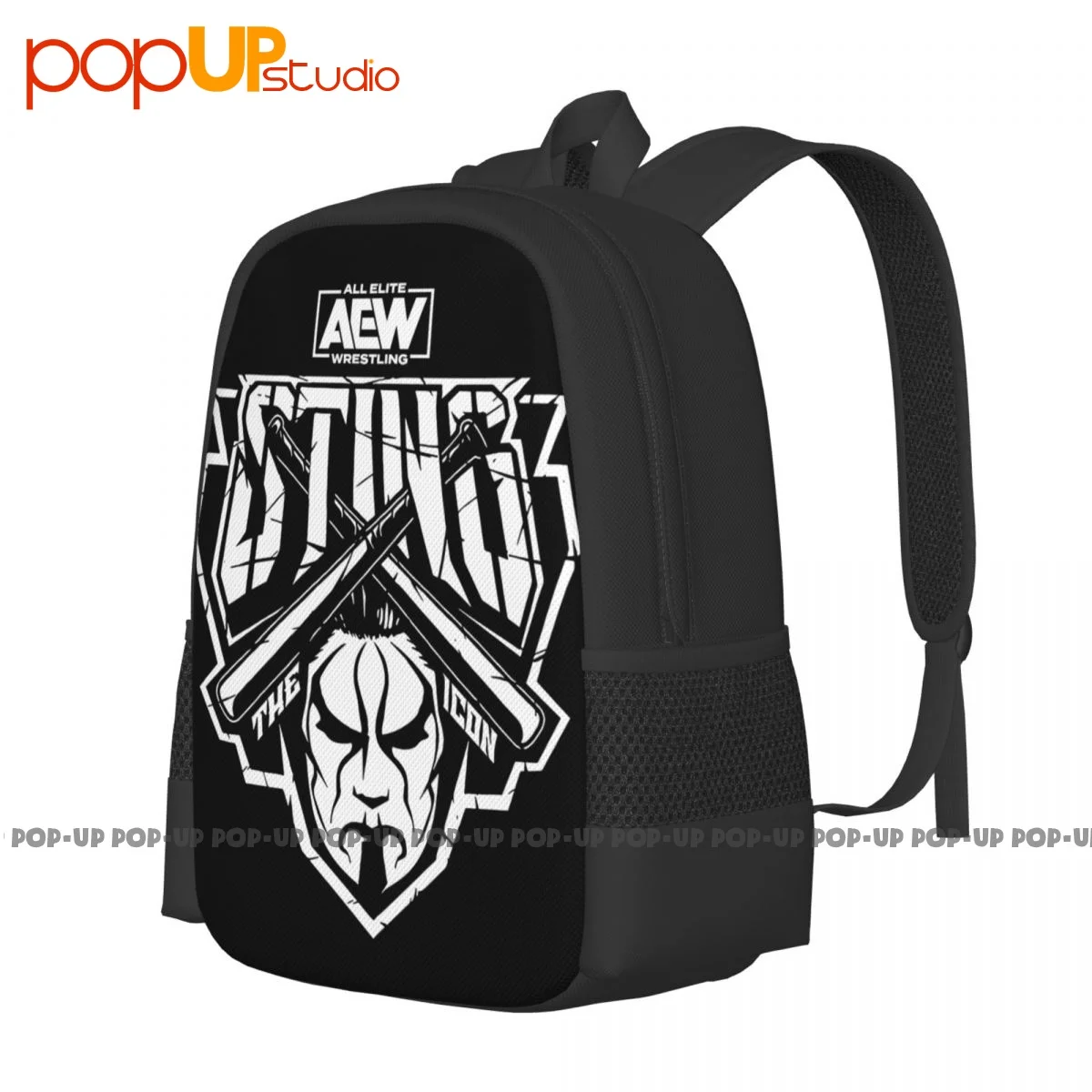 Aew - All Elite Wrestling Sting Justice Backpack Large Capacity Print Shoe Bag Eco Friendly School Sport Bag