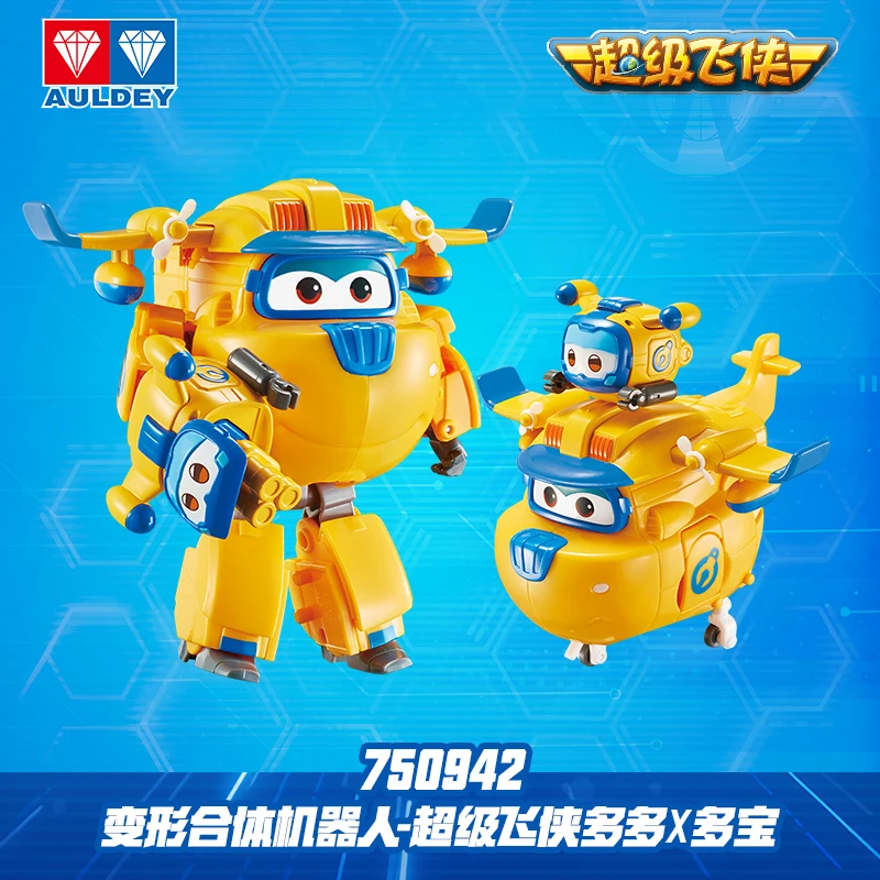 Auldey Original Super Wings Toy – Jett Donnie großes Fahrzeug Super Robot Equipment Mecha Set für Jungen, Weihnachtsgeschenk, Modellornamente